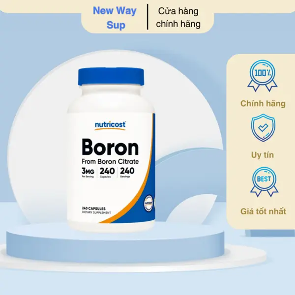 Nutricost Boron From Citrate 10mg Capsules